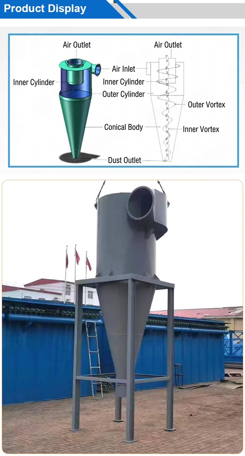 Industrial Cyclone Dust Collector for Powder Separation Industrial Cyclone Dust Collector for Powder Separation
