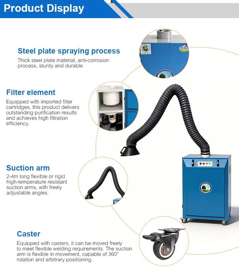 Industrial Welding Fume Extractor with Cartridge Filter Industrial Welding Fume Extractor with Cartridge Filter