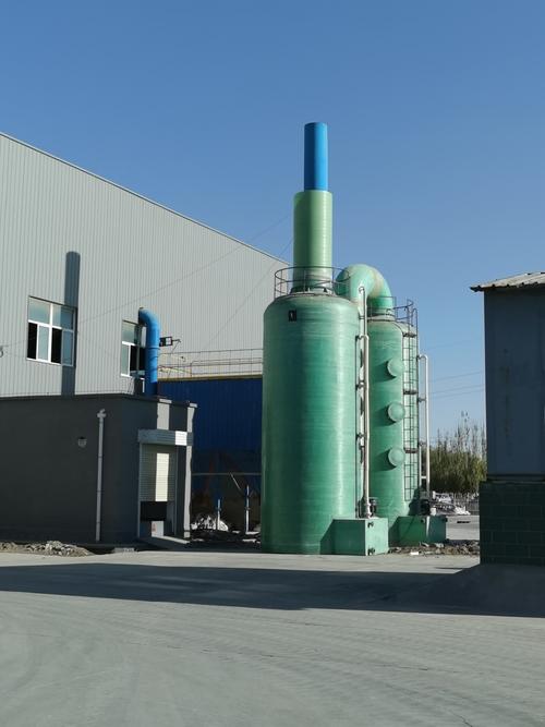 FRP wet scrubber system for protein hydrolysate odor treatment FRP wet scrubber system for protein hydrolysate odor treatment